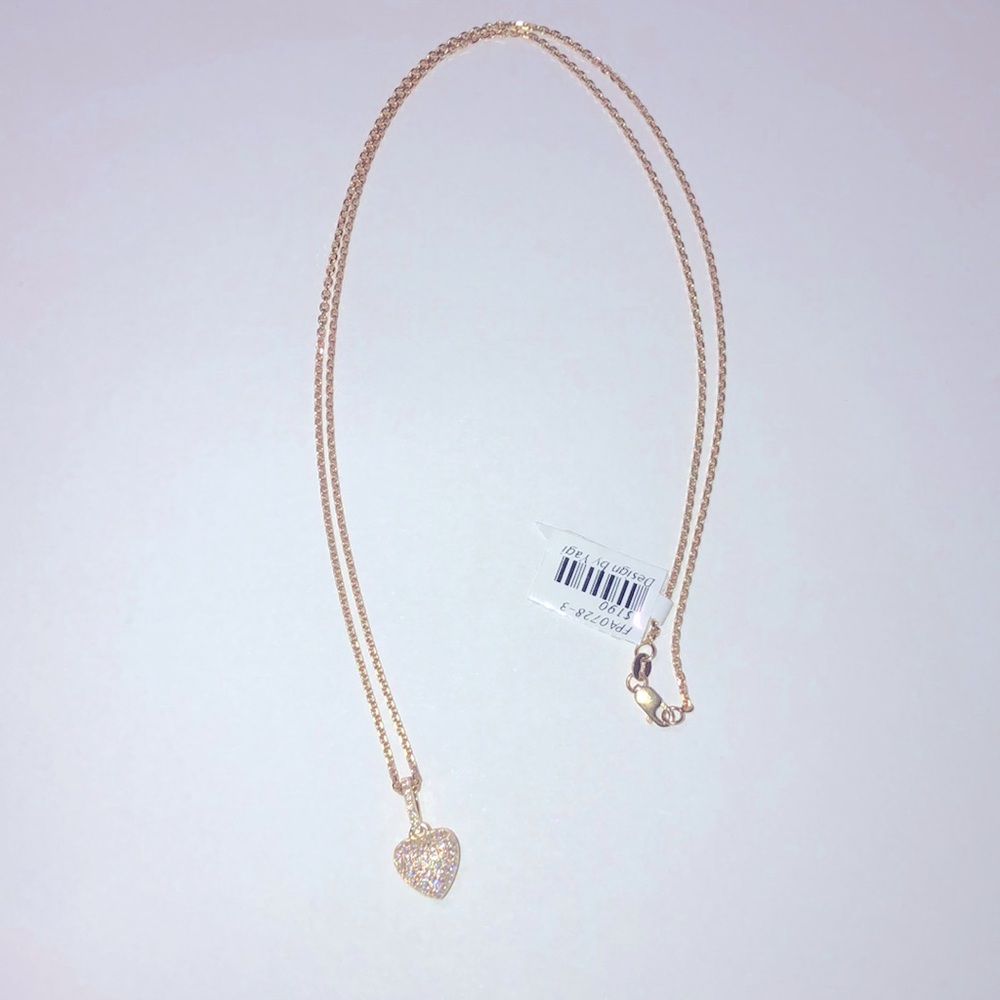 Sterling gold filled Swarovski heart necklace